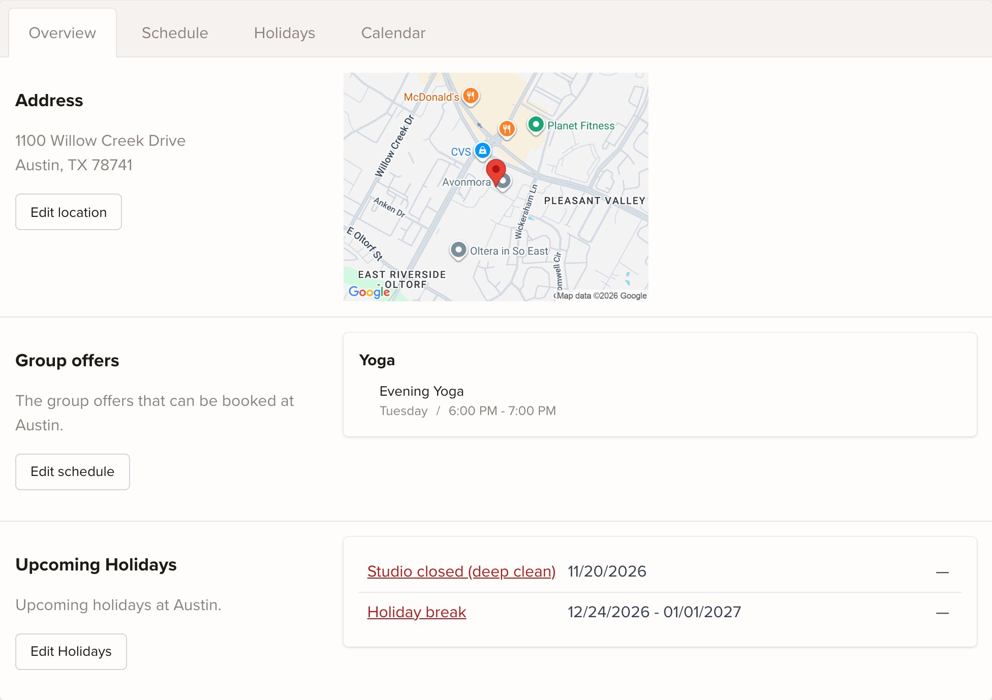 keinaufwand location overview screenshot